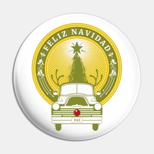 Feliz Navidad, retro. Pin