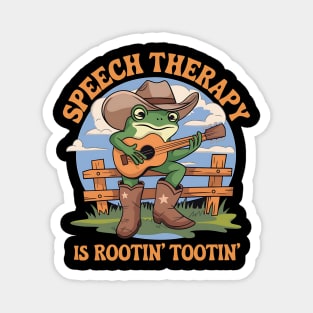 Speech Therapy Is Rootin Tootin Cute Western Frog SLP Magnet