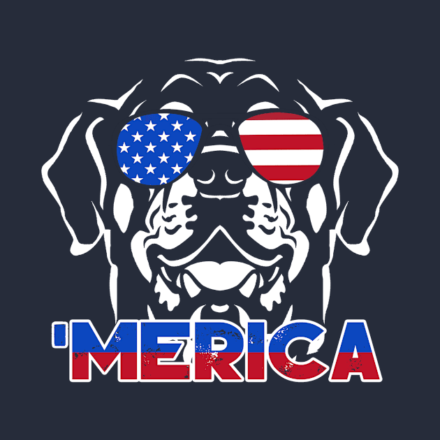 Patriot Rottweiler Merica Tee by Macy XenomorphQueen