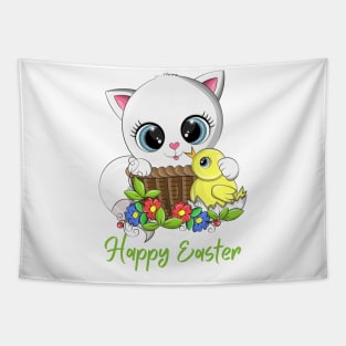 Cute Kitten HAPPY EASTER! Tapestry