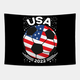 USA Flag Soccer Fans Shirt, USA American Flag Sports Soccer Ball Tapestry