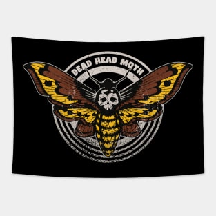 Death's Head Moth - Horror - Distressed Vintage Design Tapestry