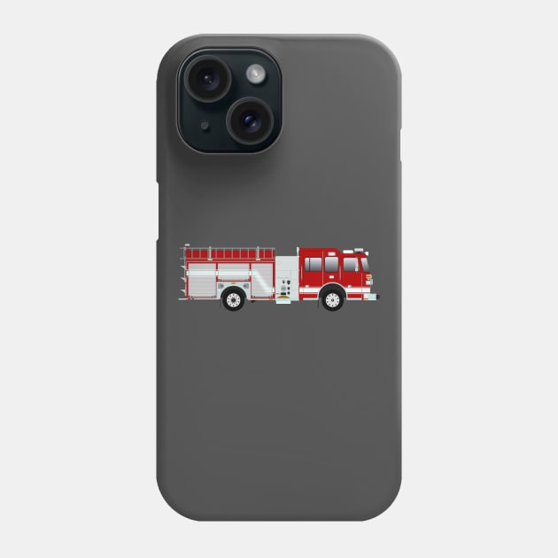Red Fire Engine Phone Case by BassFishin