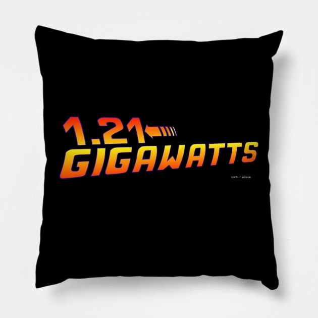 Back to the Future 1.21 gigawatts! Pillow by drquest