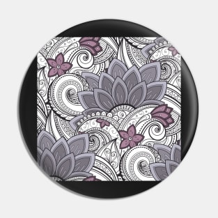 Paisley Print with Vintage Floral Motifs Pin