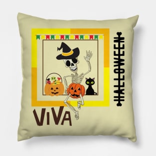 VIVA - HALLOWEEN - Skeleton - Pumpkin Pillow