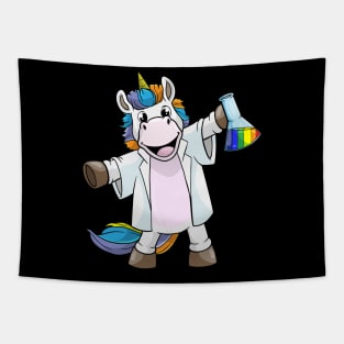 Unicorn as Scientist Chemistry Tapestry