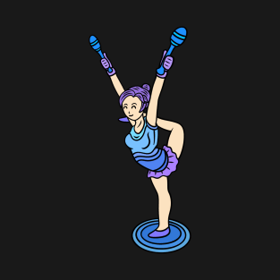 Gymnastic girl with clubs T-Shirt