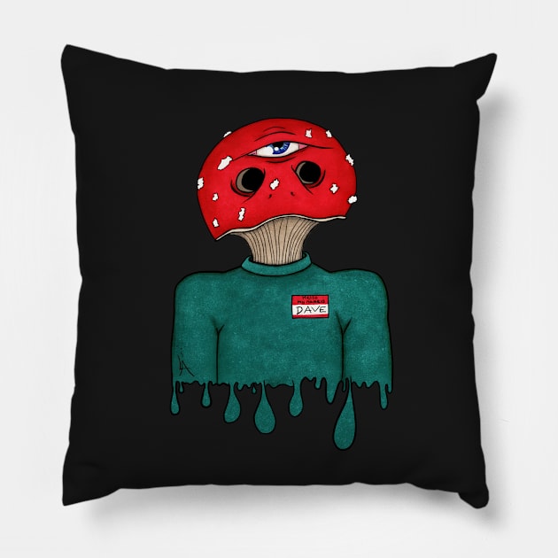 Drippy Dave Pillow by Lisastle