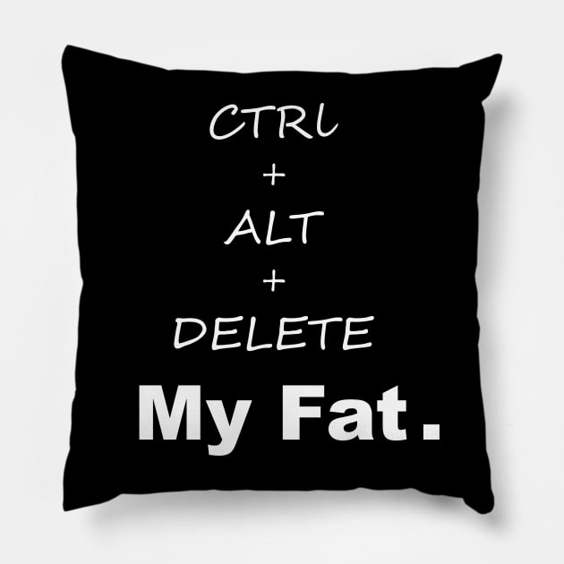 ctrl alt delete my fat Pillow by Horisondesignz