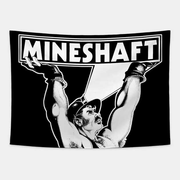 Mineshaft Vintage Retro Gay LGBT NYC New York 80s Leather Tapestry by WearingPride