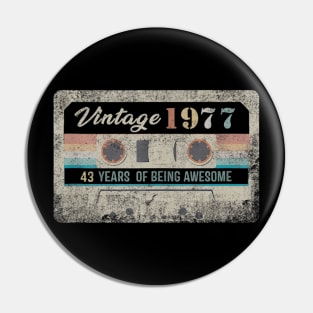 Vintage 1977 Made In 1977 43 Years Old 43rd Birthday Gift Pin