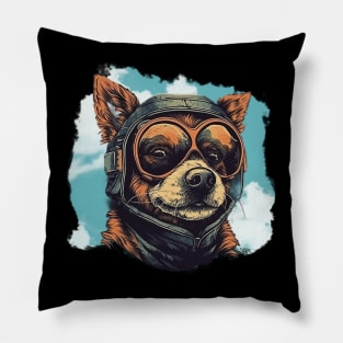 Aviator dog Pillow