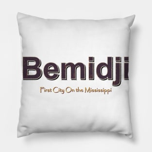 Bemidji Grunge Text Pillow