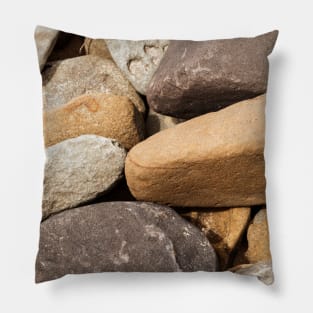 Cobble Stone High On Beach Edge Pillow