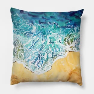 Ocean Waves at the Beach Pillow