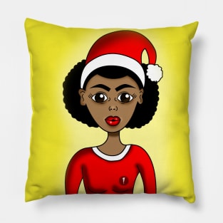 Christmas black santa Pillow