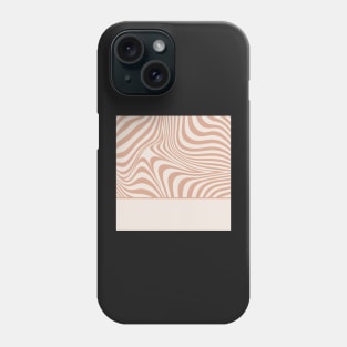 Pattern beige and white wavy Phone Case