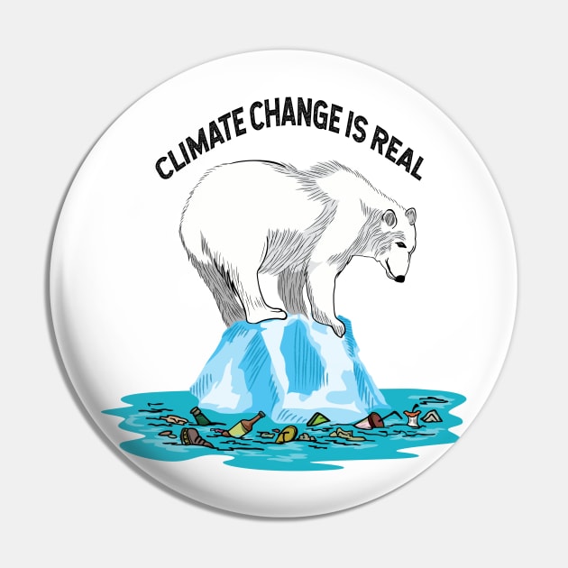 Climate Change Pin by ThyShirtProject - Affiliate