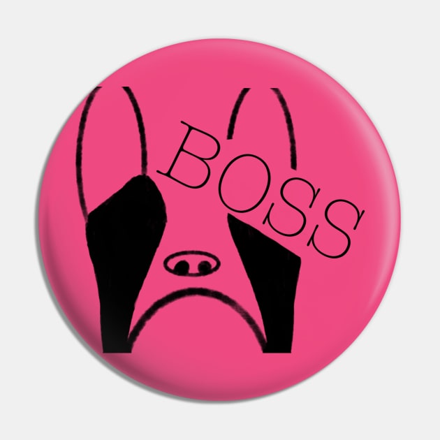 BOSS Boston Terrier Shirt Pin by GdotArroyo