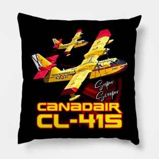 Canadair cl-415 Super Scooper firebomber Aircraft Pillow