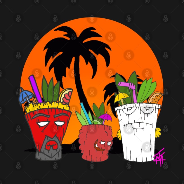 Aqua teen hunger force tiki by Undeadredneck