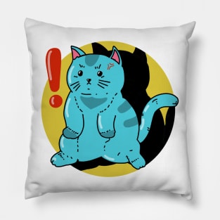 Angry Caught Cat Pillow