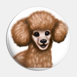 Cute Poodle Drawing Pin
