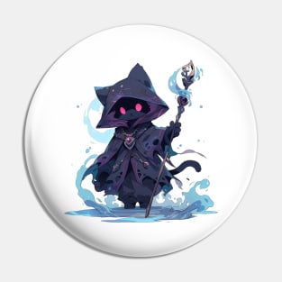 Black Mage Cat Hero Pin