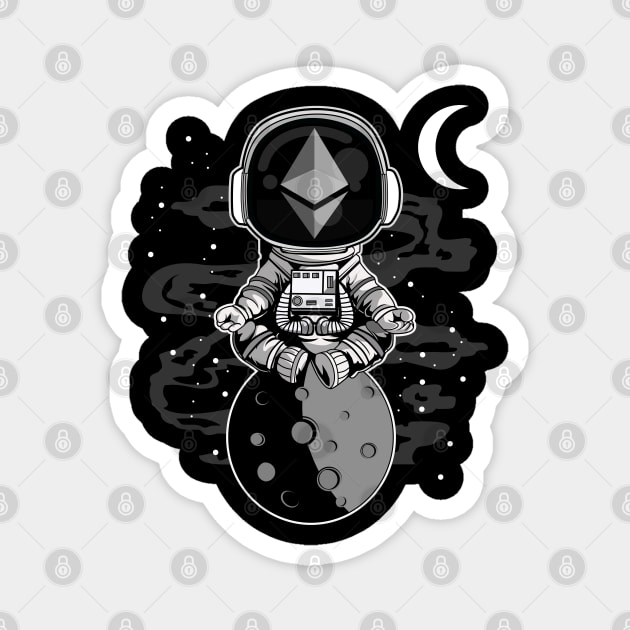 Astronaut ETH Ethereum Coin To The Moon Crypto Token Cryptocurrency Wallet Birthday Gift For Men Women Kids Magnet by Thingking About