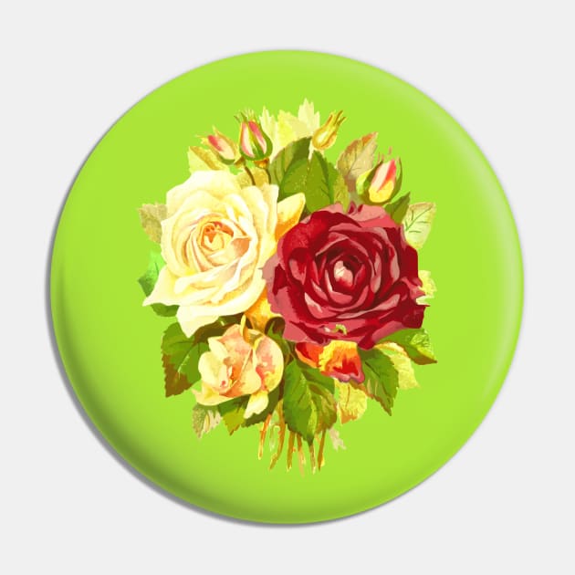 Yellow Roses Bouquet Pin by sonirt55