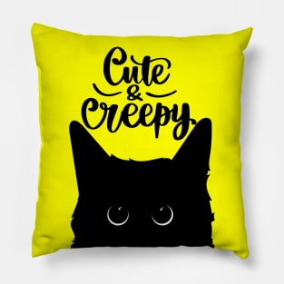 Cute & Creepy (Cat) Pillow