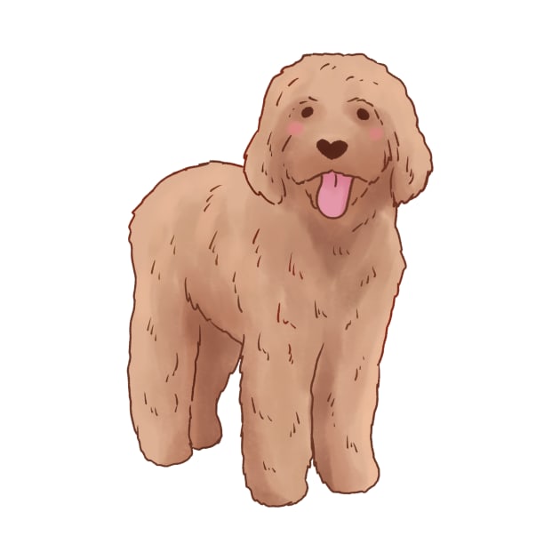 Golden Doodle illustration by Mayarart