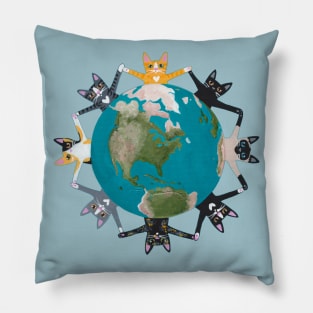 Earth Day Cats Pillow