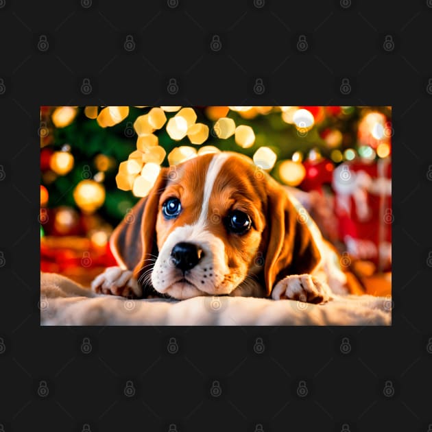 Cute Beagle Dog Puppy Christmas by nicecorgi
