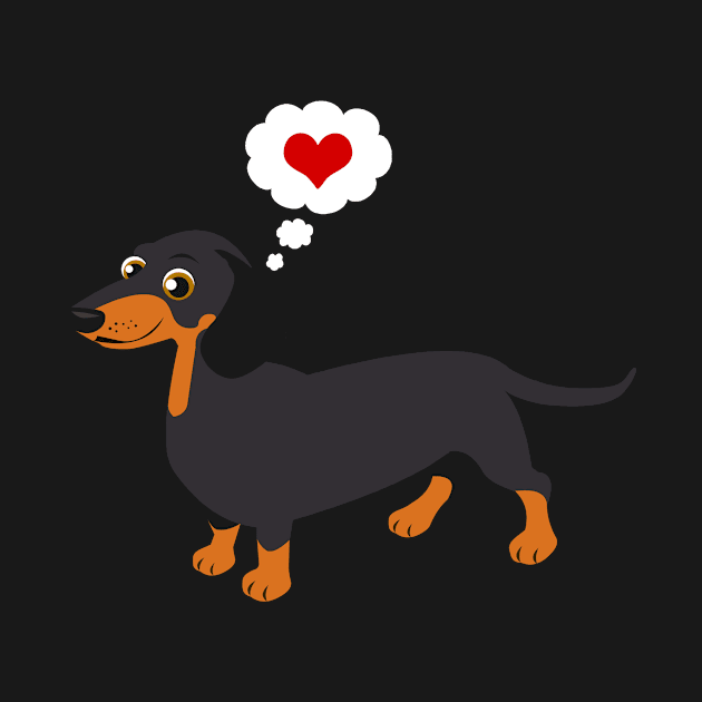 Dachshund Loves You by Xamgi