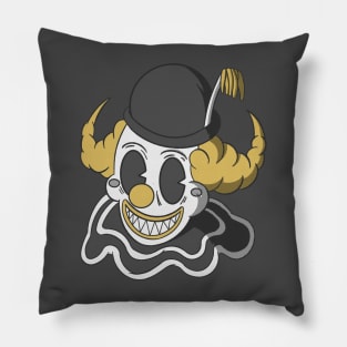 Old School Creepy Clown (Gold Nose) Pillow