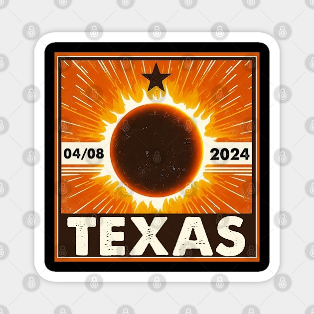 Texas solar eclipse 2024 Magnet by BestCatty 