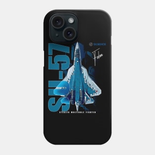 Sukhoi Su-57 Stealth Multirole Fighter Aircraft Phone Case