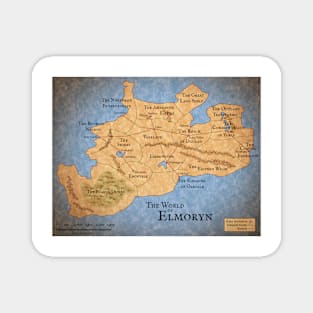 Elmoryn's Map - The Kinless Trilogy fantasy book series Magnet