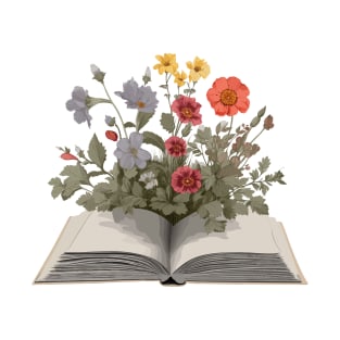 Flowers growing from book T-Shirt