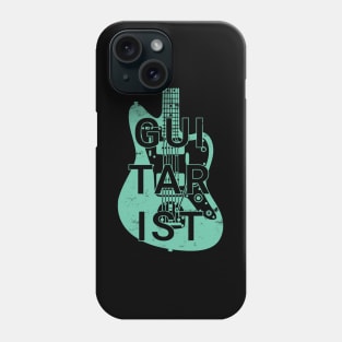 Guitarist Electric Guitar Body Surf Green Color Phone Case