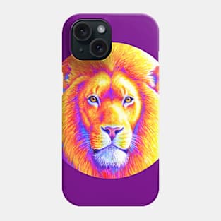 Sunset on the Savanna - Colorful African Lion Phone Case