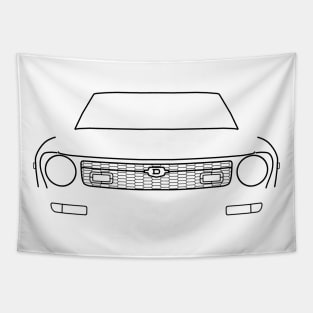 Datsun 120Y / B211 classic car black outline graphic Tapestry