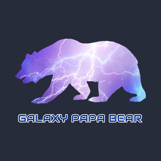 Galaxy Papa Bear Lighting Bolt Cool Impressive Birthday Gift by klimentina