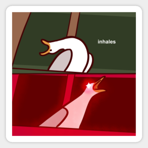 Inhaling Seagull Meme Meme Sticker Teepublic