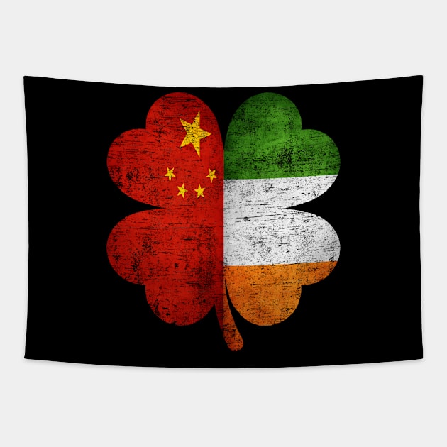 Chinese Irish Shamrock China Ireland Flag St Patrick's Day Gift Tapestry by Henry jonh