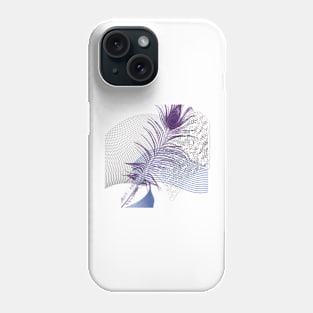 abstract geometric peacock feather Phone Case