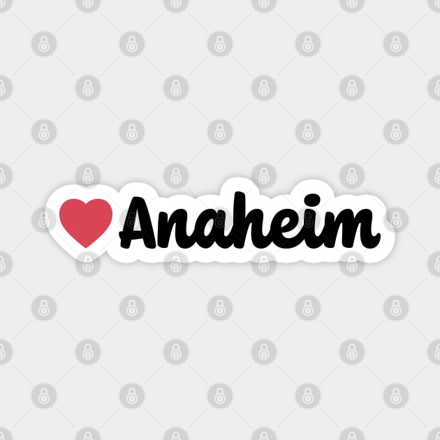 Anaheim Heart Script Magnet by modeoftravel