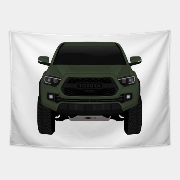 Toyota Tacoma ARMY GREEN Tapestry by VENZ0LIC